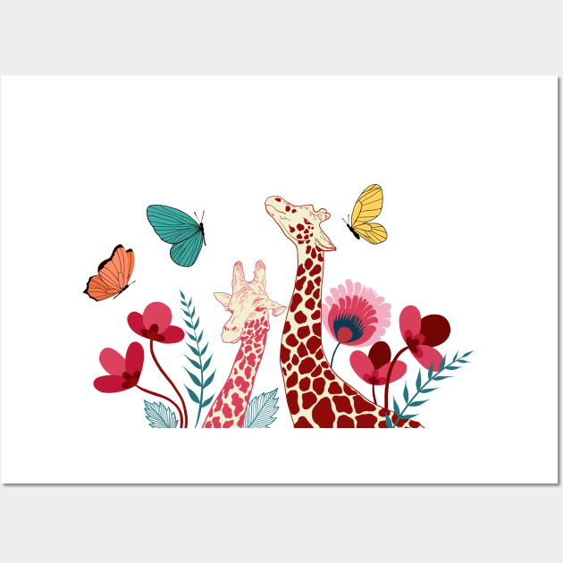 love giraffes Wall Art by Unalome_Designs